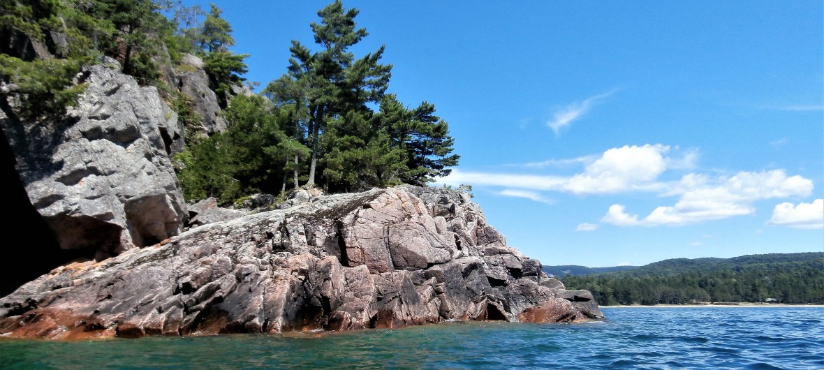 Blue North, water and island