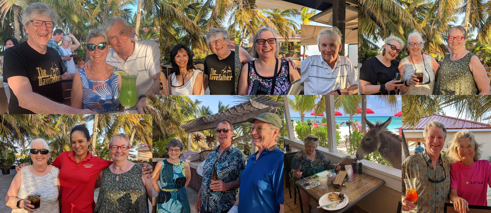 Collage of happy divers at Bohio Resort, Grand Turk Island - with Blue North Scuba Club, Toronto