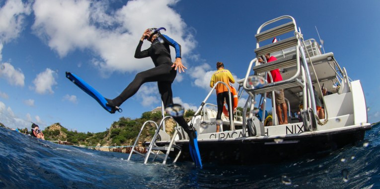 Diver in Curacao - with Blue North Scuba Club, Toronto