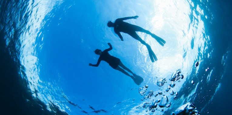 Divers silhouette - with Blue North Scuba Club, Toronto