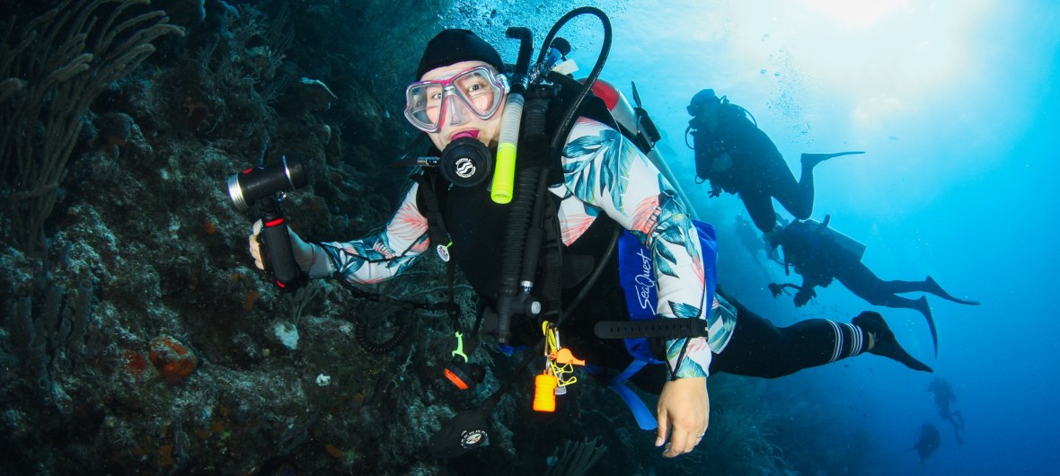 Diver in Curacao - with Blue North Scuba Club, Toronto