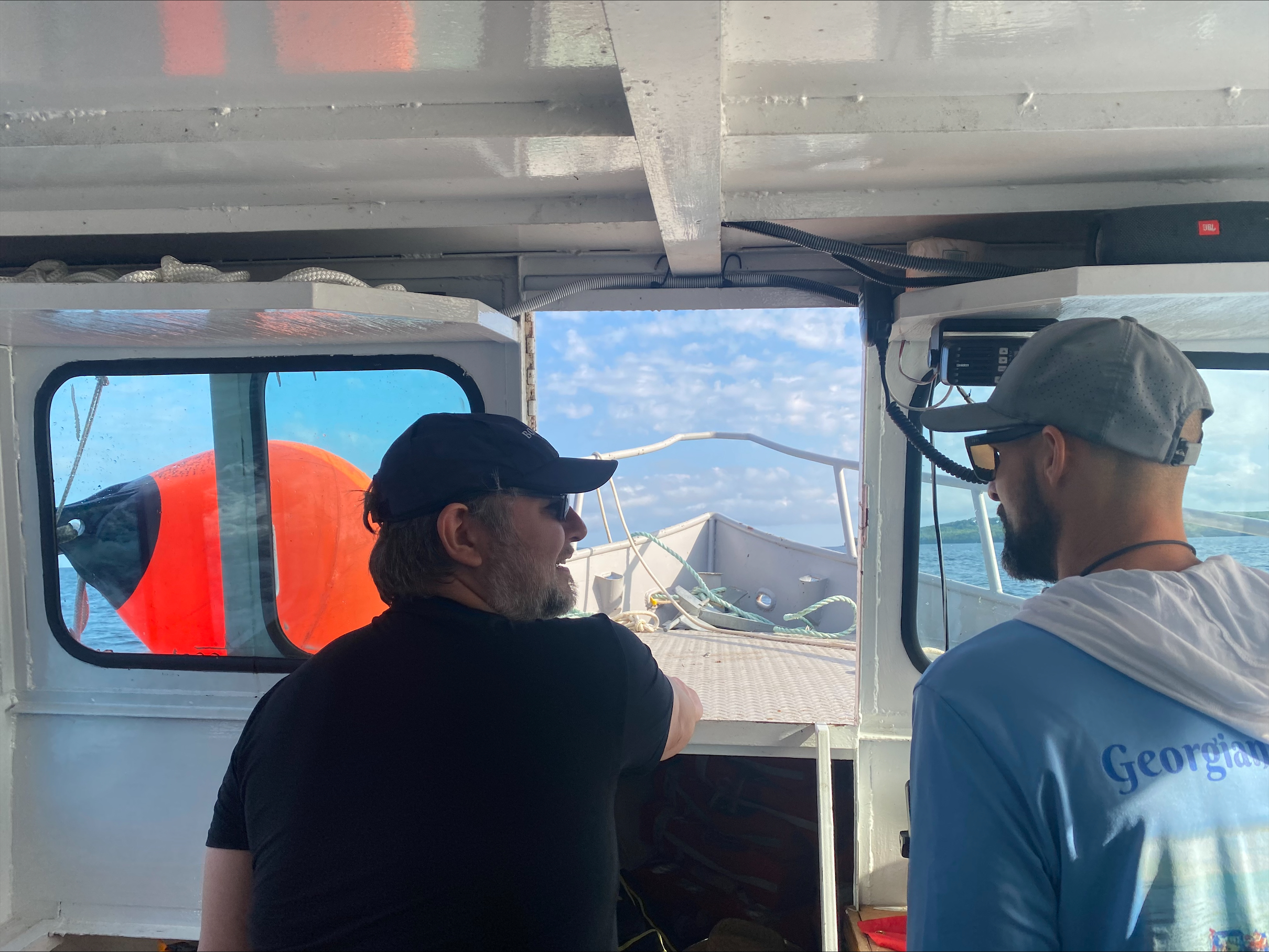 divers on dive boat - with Blue North Scuba Club, Toronto