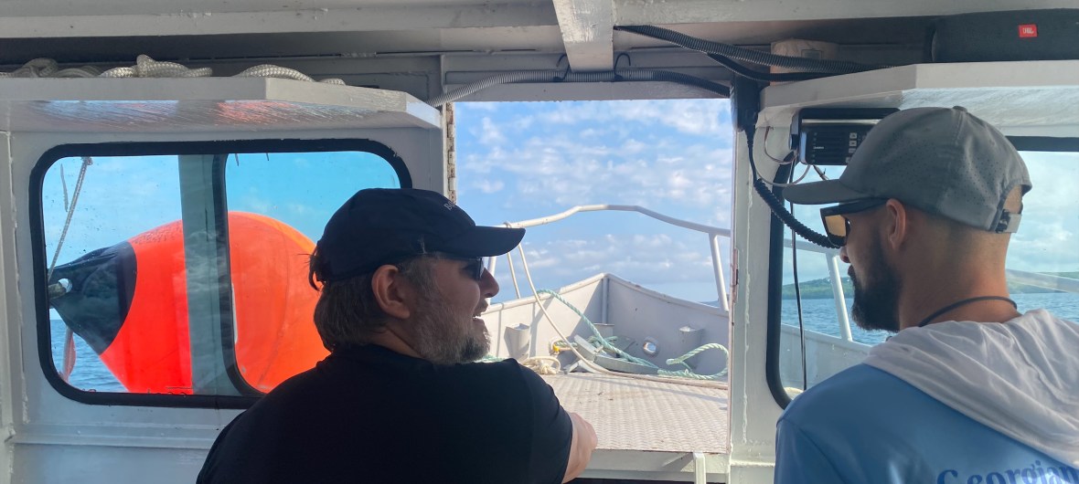 divers on dive boat - with Blue North Scuba Club, Toronto