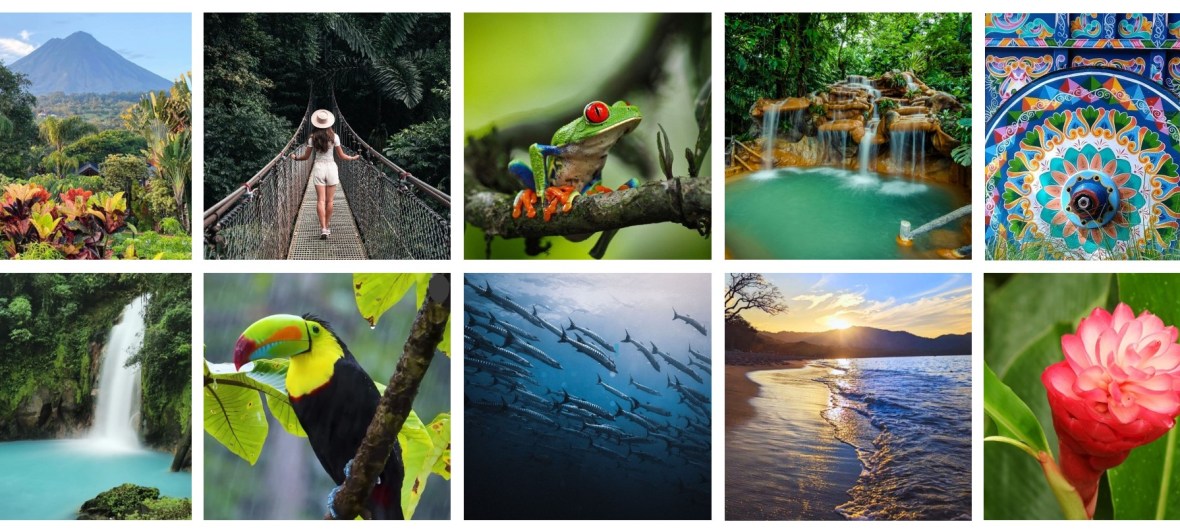 costa rica collage of photos